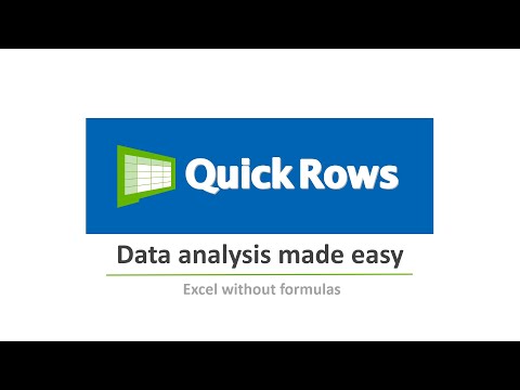 QuickRows: Data Analysis made easy